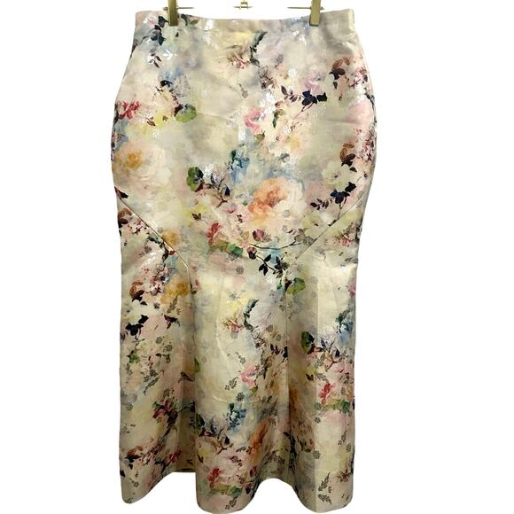 Emma Streets stunning flora formal skirt Sz 14 holiday wear wedding skirt NWT